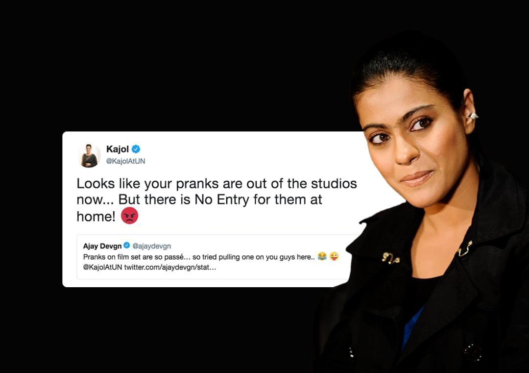 No Entry For Pranks At Home Kajol As Ajay Tweets Her Fake Number 
