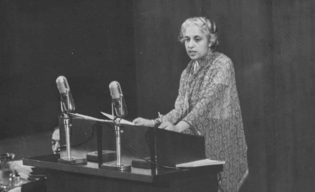 Vijaya Lakshmi Pandit Was Un General Assembly S 1st Woman Prez Vijaya lakshmi pandit, the chief delegate of india. vijaya lakshmi pandit was un general