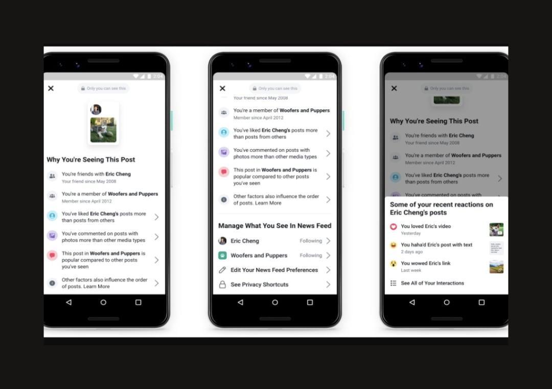 Facebook's new tool to show why a post appears on News Feed
